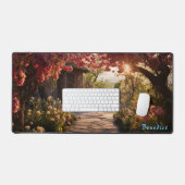 Tapis de bureau en fleurs de cerisier personnalisé (Clavier et souris)