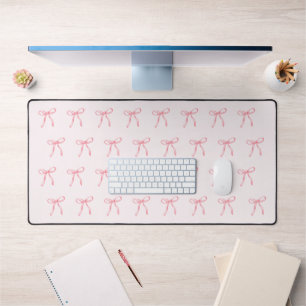 Tapis de bureau en ruban couleur rose