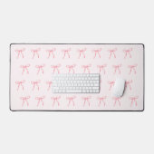 Tapis de bureau en ruban couleur rose (Clavier et souris)