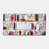 Tapis de bureau en style vitrail pour bibliothèque (Clavier et souris)