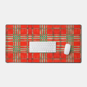 TAPIS DE BUREAU EN TARTAN ROUGE SCOTT (Clavier et souris)