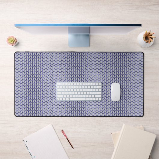 TAPIS DE BUREAU EN TRICOT GRIS BLEU (Bureau 1)
