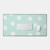 Tapis de bureau esthétique aux fleurs de marguerit (Clavier et souris)