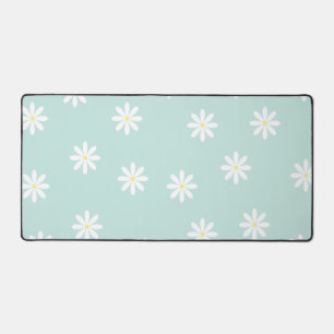 Tapis de bureau esthétique aux fleurs de marguerit