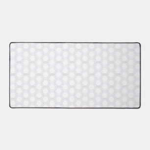 Tapis de bureau esthétique en nid d'abeille blanc