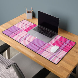 Tapis de bureau extra large à carreaux en twill ro