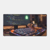 Tapis de bureau extra large GeckoDev // Programmeu (Recto)