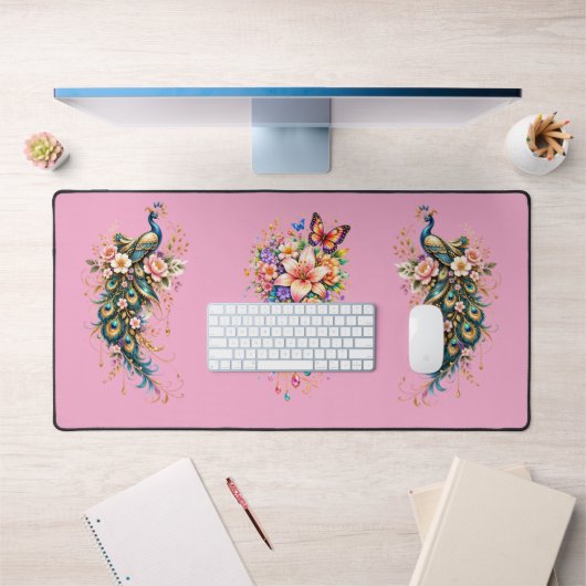 Tapis de bureau Fantaisie Papillon & Fleurs (Bureau 1)