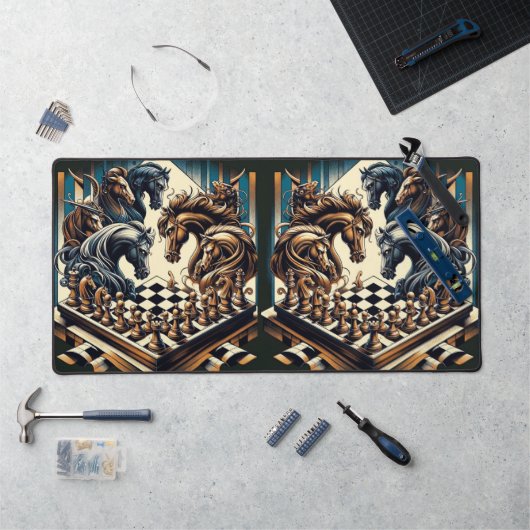 Tapis de bureau fantasy chevaliers d'échecs Config (Poste de travail)