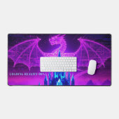 Tapis de bureau Fantasy Dragon Synthwave Cyberpunk (Clavier et souris)