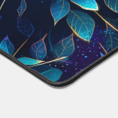 Tapis de bureau Feuille bleu brillant (Coin)