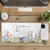 Tapis de bureau fleur sauvage coloré