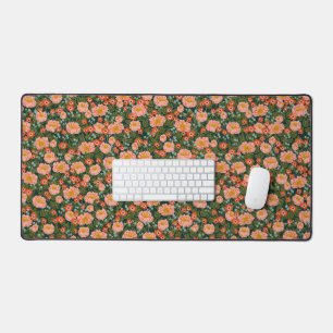 Tapis de bureau fleuri fleur sauvage peony