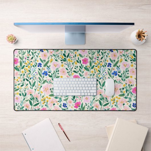 Tapis de bureau floral coloré (Bureau 1)