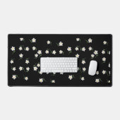 Tapis de bureau floral Midnight Daisy (Clavier et souris)