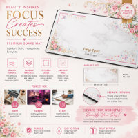 Tapis de bureau floral personnalisé - Espace de tr