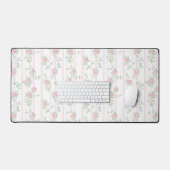 Tapis de bureau floral Rose rose (Clavier et souris)