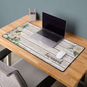Tapis de bureau floral rustique
