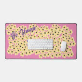 Tapis de bureau floral "Soyez Unique" (Clavier et souris)