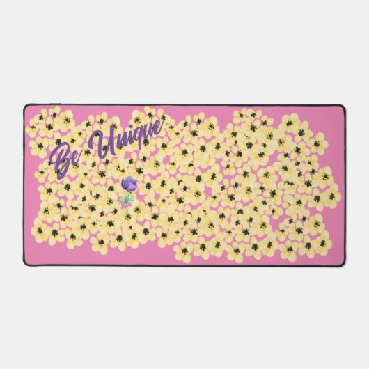 Tapis de bureau floral "Soyez Unique" (Recto)