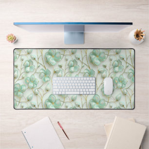 Tapis de bureau floral vert