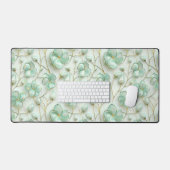 Tapis de bureau floral vert (Clavier et souris)