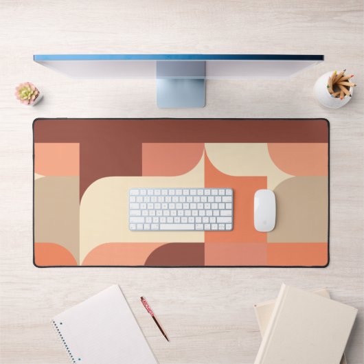 Tapis de bureau géométrique abstrait rétro moderne (Bureau 1)