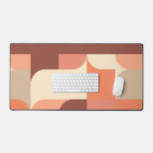 Tapis de bureau géométrique abstrait rétro moderne (Clavier et souris)