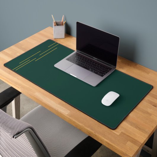 Tapis de bureau géométrique or vert émeraude (Bureau 2)