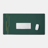 Tapis de bureau géométrique or vert émeraude (Clavier et souris)