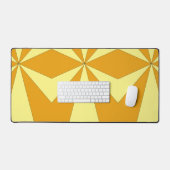 Tapis de bureau géométriques orange et jaune (Clavier et souris)