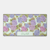 Tapis de bureau grand format floral aquarelle vert (Recto)