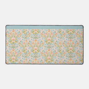 Tapis de bureau grand format vintage bohème aux fl