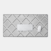 Tapis de bureau gris design industriel (Clavier et souris)