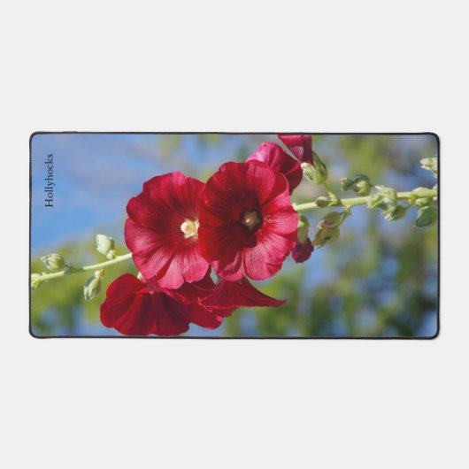 Tapis de bureau Hollyhocks (Recto)