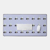 Tapis de bureau Iris Violet et Blanc (Clavier et souris)