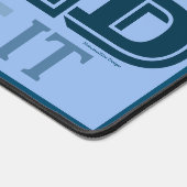Tapis de bureau « Je peux le construire » (bleu) (Coin)
