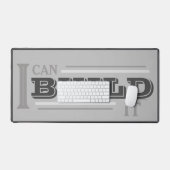 Tapis de bureau « Je peux le construire » (gris) (Clavier et souris)