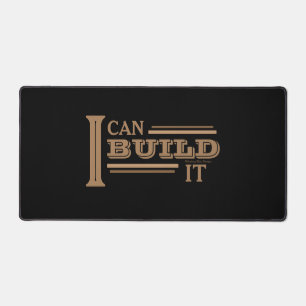 Tapis de bureau « Je peux le construire » (noir)