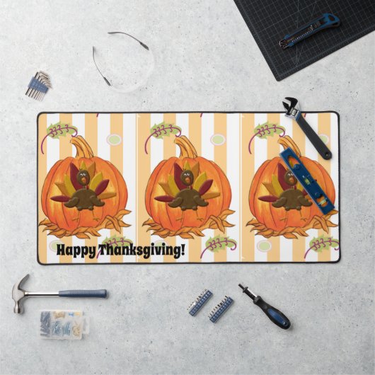 Tapis de bureau Joyeux Thanksgiving dinde (Poste de travail)