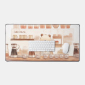 Tapis de bureau Kawaii Bear Coffee (Clavier et souris)