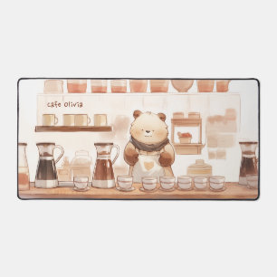 Tapis de bureau Kawaii Bear Coffee