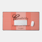 Tapis de bureau "La créativité est une drogue" (Clavier et souris)