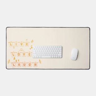 Tapis de bureau Live Love Laugh Mignon Notedry
