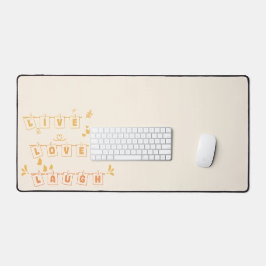 Tapis de bureau Live Love Laugh Mignon Notedry (Clavier et souris)