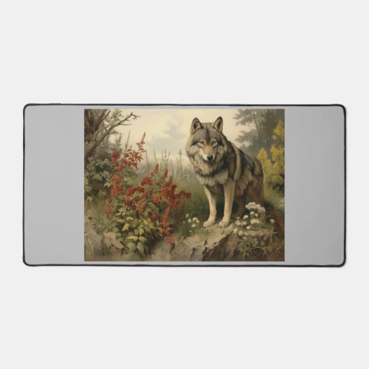 Tapis de bureau Loup dans Glen (Recto)
