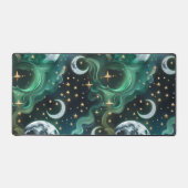 Tapis de bureau - Lune céleste vert émeraude (Recto)