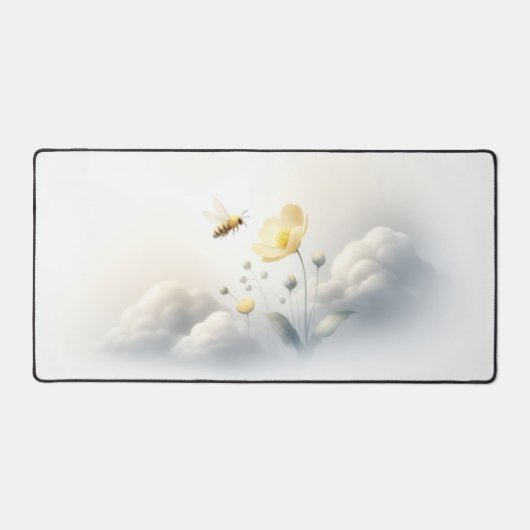 Tapis de bureau Minimal Bee & Clouds (Recto)