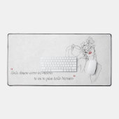 Tapis de bureau minimaliste citation (Clavier et souris)