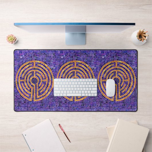 TAPIS DE BUREAU MOSAÏQUE LABYRINTHE (Bureau 1)